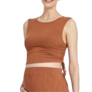 Ingrid and Isabel Maternity Knit Top, Burnt‎ Orange, XL NWT